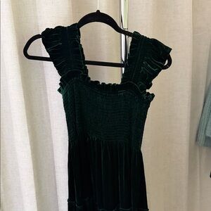 Hill House Green Velvet Dress